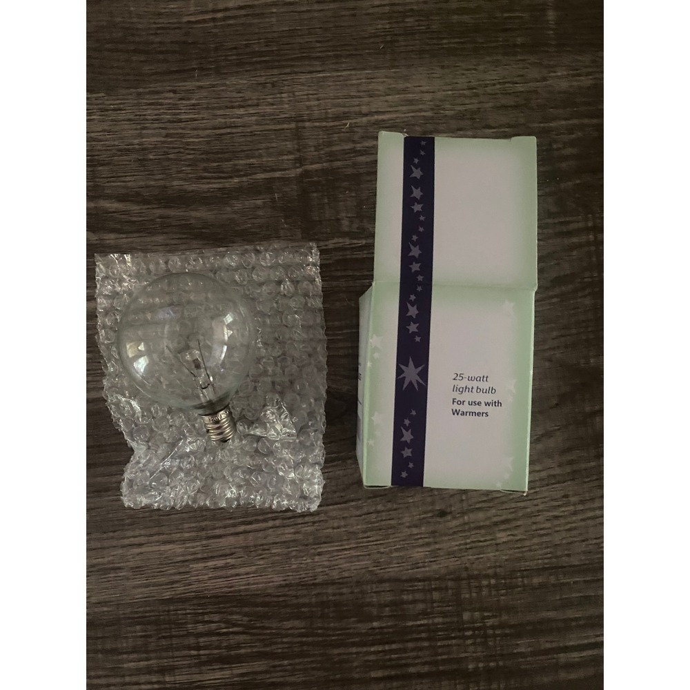 KE-25WLITE 25W Wax Warmer Replacement Bulb E12 G16.5 Clear Globe